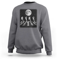 Astronauts Walking In Space Galaxy Moon Planet Sweatshirt