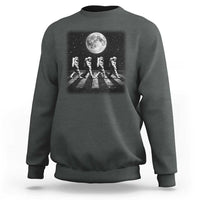 Astronauts Walking In Space Galaxy Moon Planet Sweatshirt
