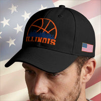 Illinois Fan Baseball Cap IL State Basketball Game Day