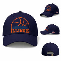 Illinois Fan Baseball Cap IL State Basketball Game Day