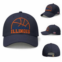 Illinois Fan Baseball Cap IL State Basketball Game Day