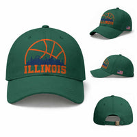 Illinois Fan Baseball Cap IL State Basketball Game Day
