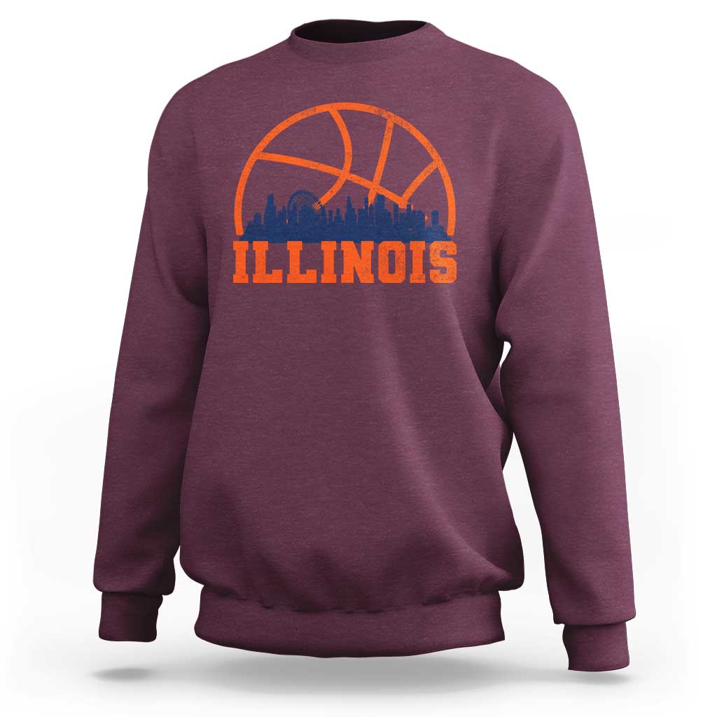 Illinois Fan Sweatshirt IL State Basketball Game Day
