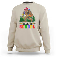 Sand back to school Bigfoot graphic sweatshirt with long sleeves