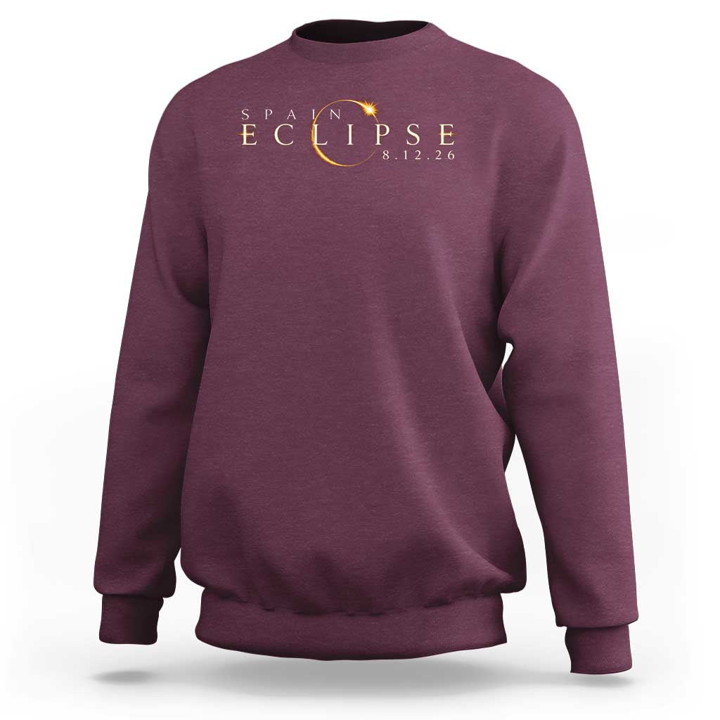 Spain Solar Eclipse 2026 Sweatshirt August 12 2026 Total Eclipse
