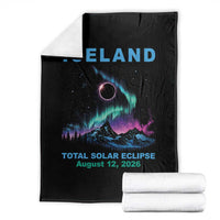 Iceland Total Solar Eclipse 2026 Throw Blanket August 12 Eclipse Totality Chaser Aurora Northern Lights