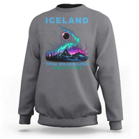 Iceland Total Solar Eclipse 2026 Sweatshirt August 12 Eclipse Totality Chaser Aurora Northern Lights