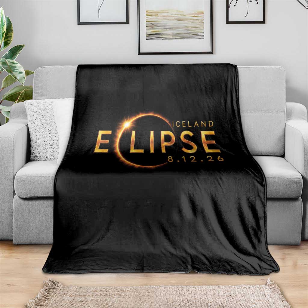 Iceland Eclipse 2026 Throw Blanket August 12 26 Solar Eclipse Totality