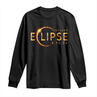 Iceland Eclipse 2026 Long Sleeve Shirt August 12 26 Solar Eclipse Totality