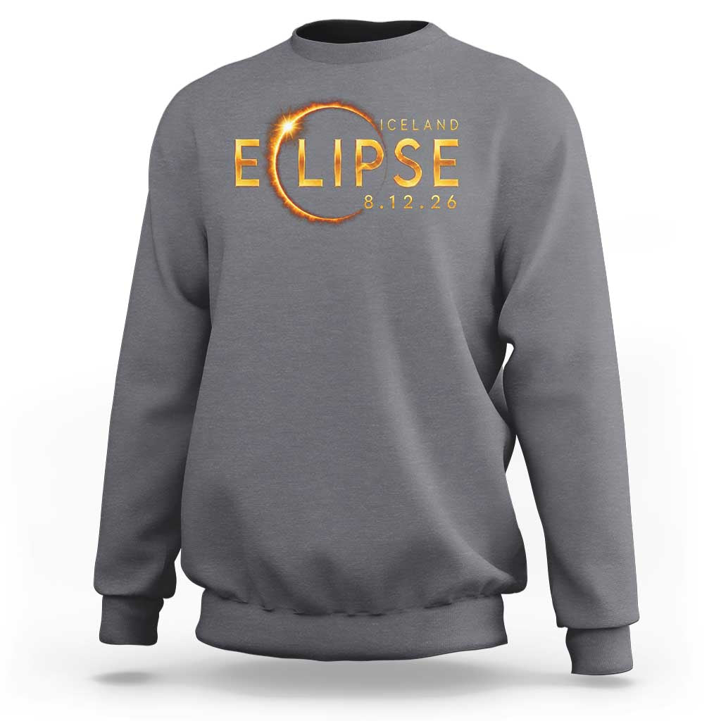Iceland Eclipse 2026 Sweatshirt August 12 26 Solar Eclipse Totality
