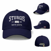 Sturgis South Dakota Est 1888 Baseball Cap Vintage SD State Map Pride