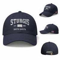 Sturgis South Dakota Est 1888 Baseball Cap Vintage SD State Map Pride