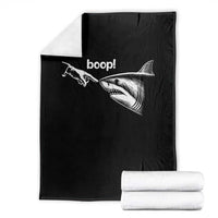Boop Shark Meme Throw Blanket Funny Nose Touch Shark Lovers Ocean Life