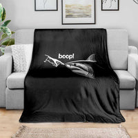 Boop Shark Meme Throw Blanket Funny Nose Touch Shark Lovers Ocean Life