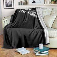 Boop Shark Meme Throw Blanket Funny Nose Touch Shark Lovers Ocean Life