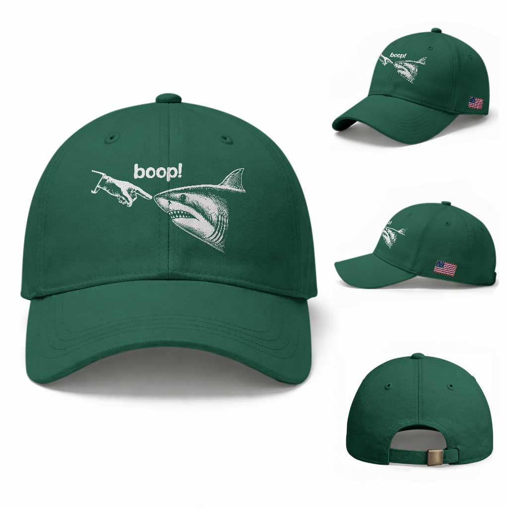 Boop Shark Meme Baseball Cap Funny Nose Touch Shark Lovers Ocean Life