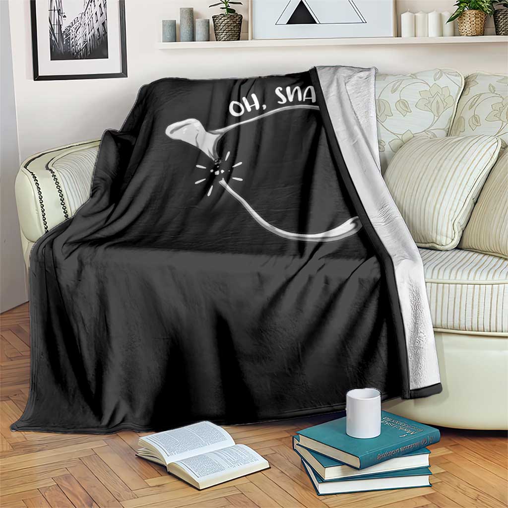 Funny Thanksgiving Oh Snap Throw Blanket Turkey Wishbone - Wonder Print Shop
