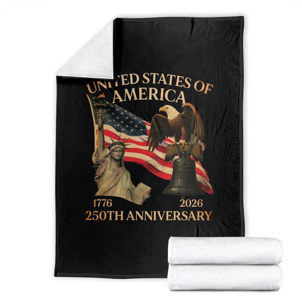 America's 250th Anniversary Throw Blanket United States Of America 250th Independence Day Freedom - Wonder Print Shop