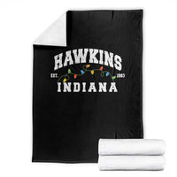 Funny Stranger Christmas Throw Blanket Hawkins Xmas Lights - Wonder Print Shop
