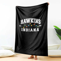 Funny Stranger Christmas Throw Blanket Hawkins Xmas Lights - Wonder Print Shop