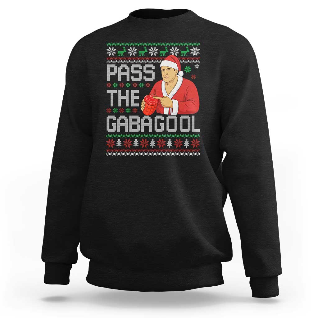 Funny Pass The Gabagool Christmas Sweatshirt Italian Food Xmas Mafia Gangster Movie - Wonder Print Shop