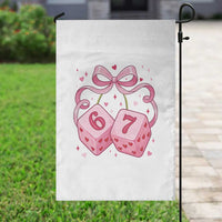 Funny 67 Dice Valentines Day Six Seven Meme Coquette Garden Flag