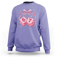 Funny 67 Dice Valentines Day Six Seven Meme Coquette Sweatshirt
