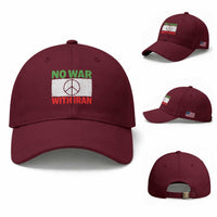 No War With Iran Baseball Cap Iranian People Support Barbed Wire Peace Sign