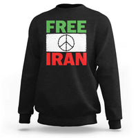 Free Iran Sweatshirt Stop War Barbed Wire Peace Sign