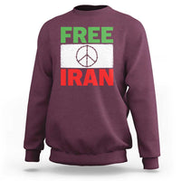 Free Iran Sweatshirt Stop War Barbed Wire Peace Sign