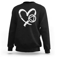 Sobriety Heart Sober Anniversary Alcoholic Abstinence Sweatshirt