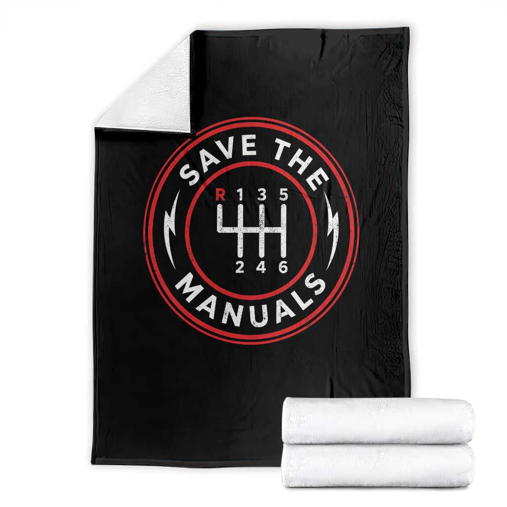 Save The Manuals Gear Shift Car Lover Throw Blanket