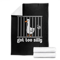Funny Got Too Silly Throw Blanket Goose Pun Humor Animal Lovers - Wonder Print Shop