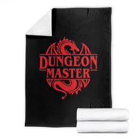 Funny Dungeon Master Throw Blanket RPG Gamer D20 Tabletop Red Dragon - Wonder Print Shop
