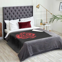 Funny Dungeon Master Throw Blanket RPG Gamer D20 Tabletop Red Dragon - Wonder Print Shop