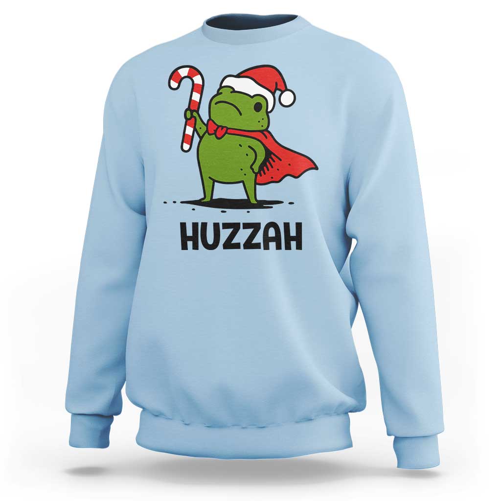 Funny Christmas Huzzah Frog Knight Meme Quote Sweatshirt - Wonder Print Shop