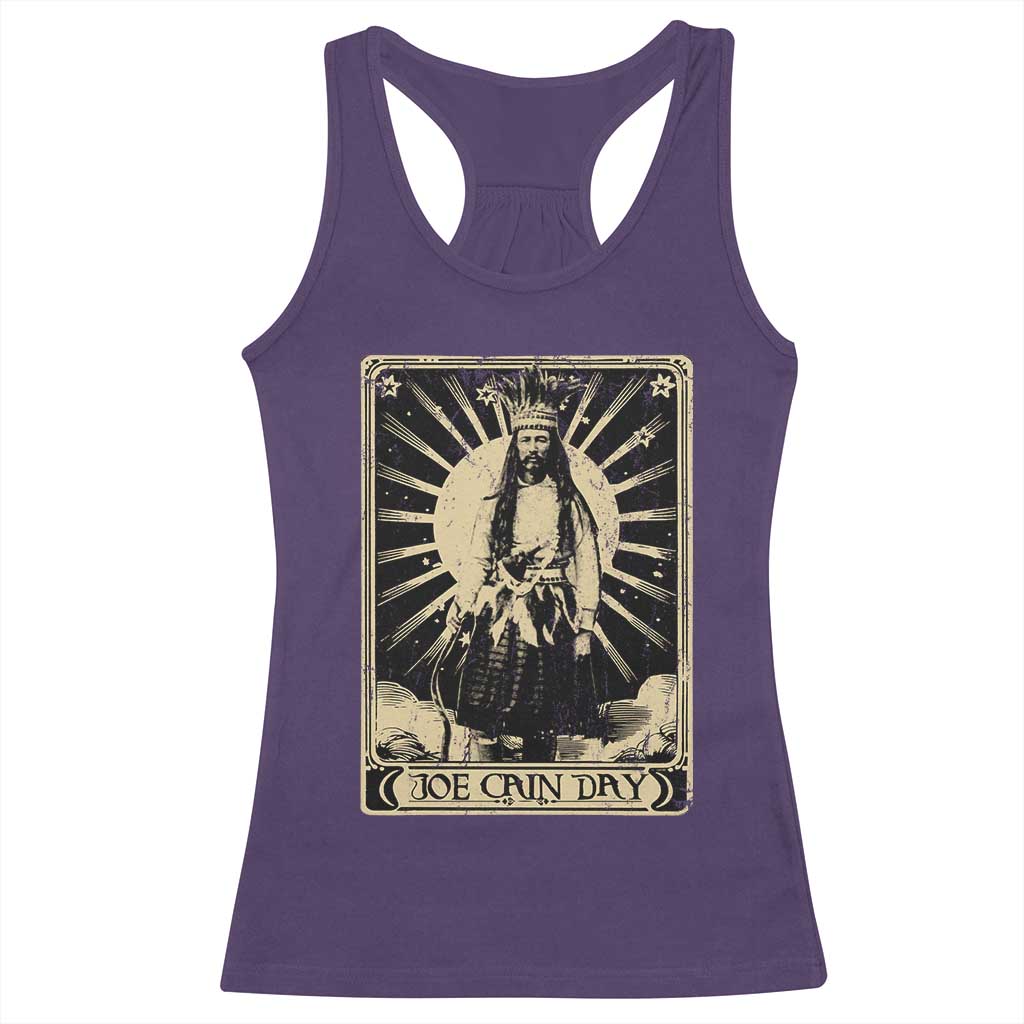 Funny Joe Cain Mardi Gras Racerback Tank Top Vintage Tarot Card