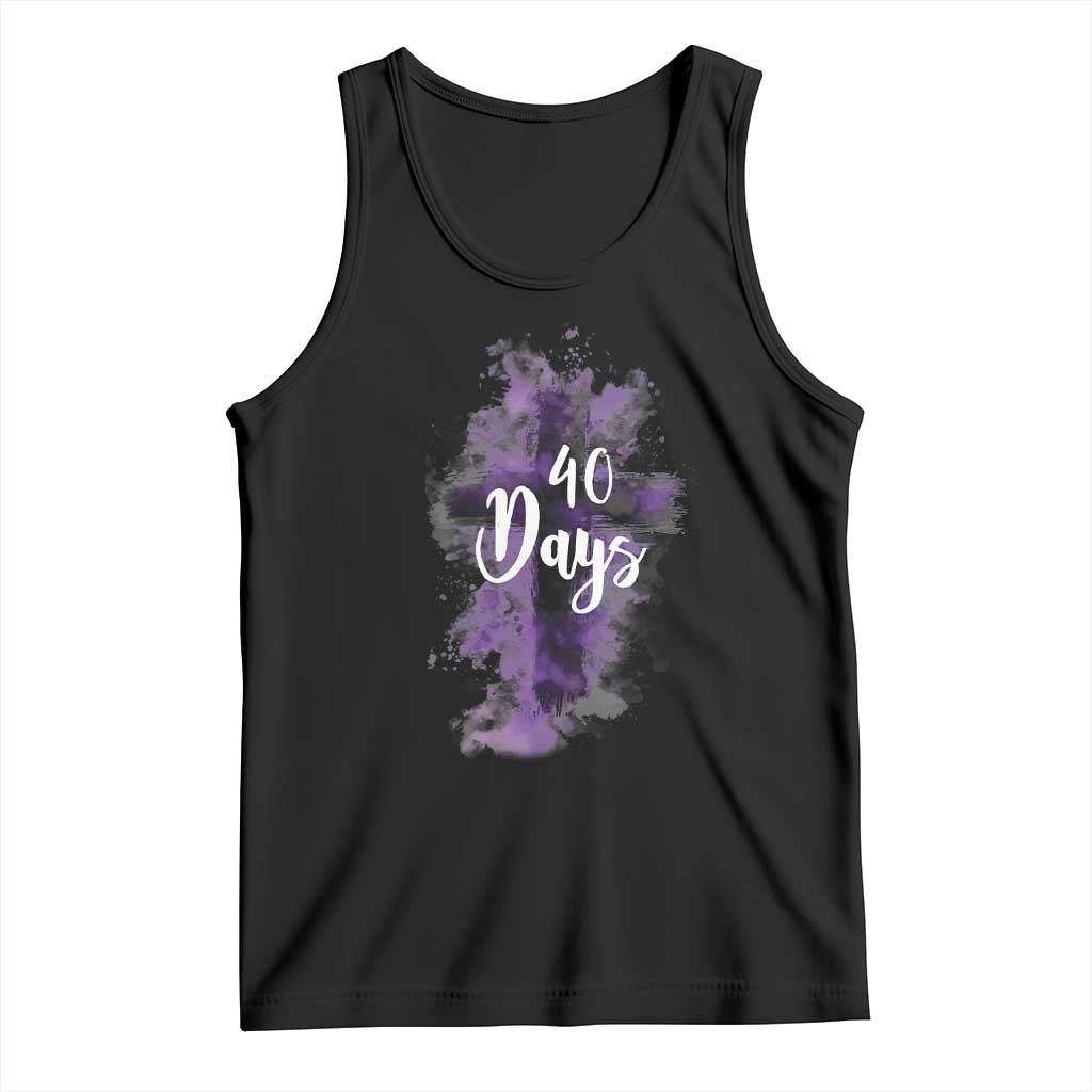 40 Days Christian Religious Tank Top Ash Wednesday Ashes Cross