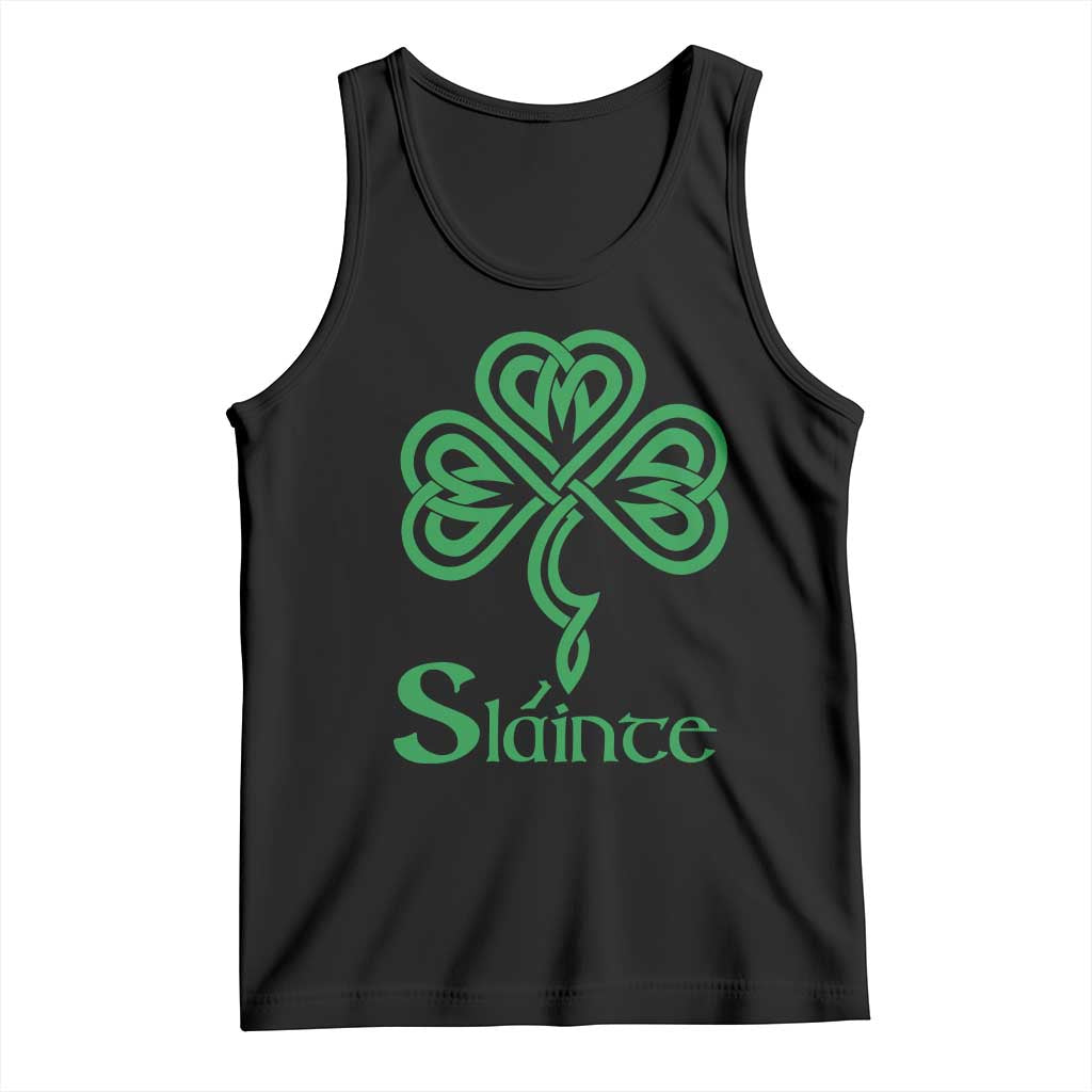 Funny Irish Beer Drinking St Patrick's Day Slainte Tank Top Celtic Shamrock