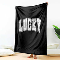 Vintage Lucky Shamrock Clover St Patricks Day Throw Blanket