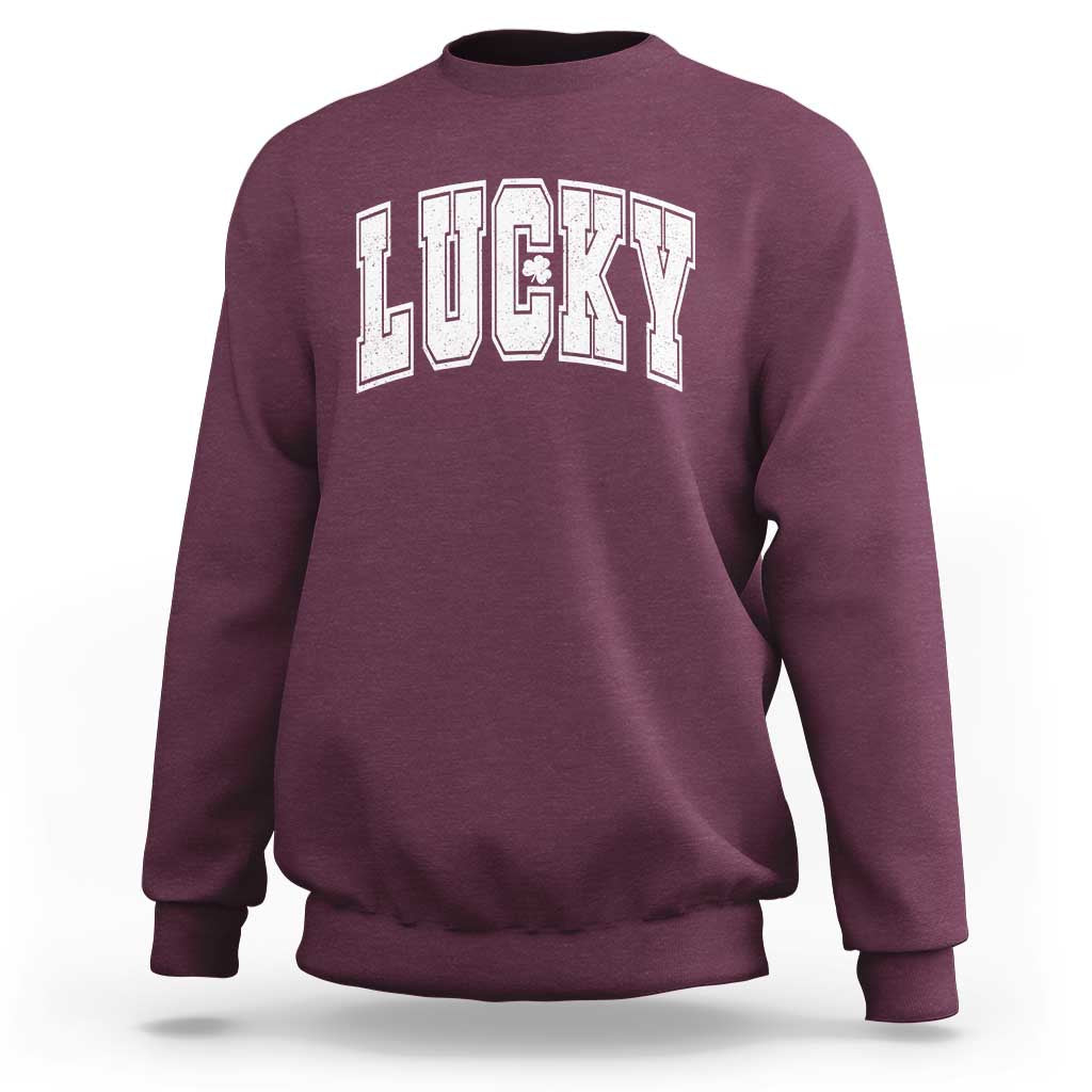 Vintage Lucky Shamrock Clover St Patricks Day Sweatshirt