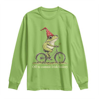Funny Frog St Patricks Day Long Sleeve Shirt Off To Commit Irish Foolery Four Leaf Clover