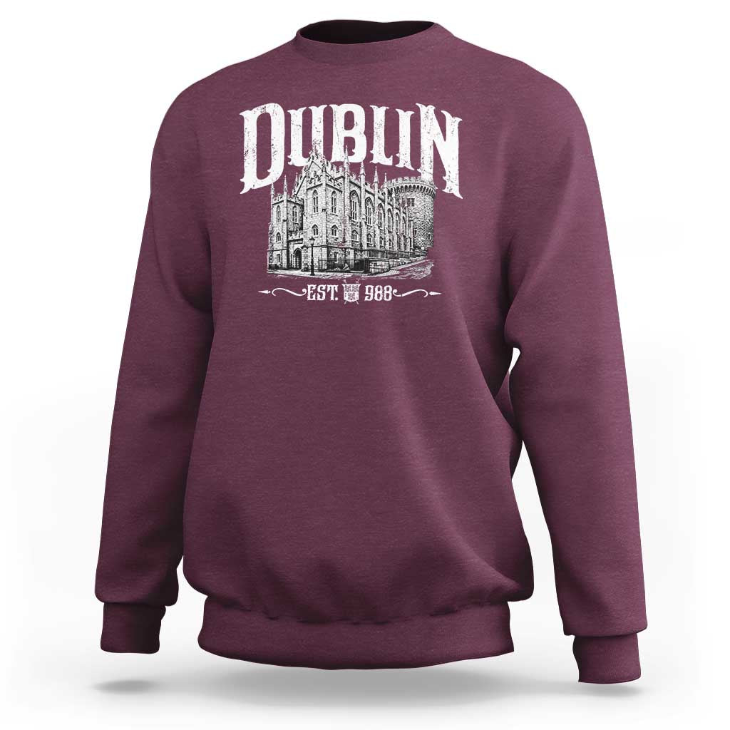 Dublin Castle Ireland Est 988 Travel Souvenir Sweatshirt