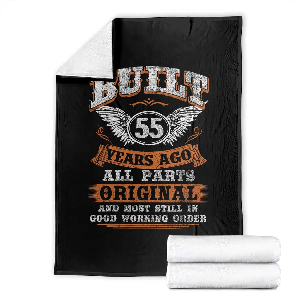 Funny 55th Birthday Throw Blanket Built 55 Years Ago All Parts Original And Most Still In Good Working Order