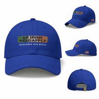 No Irish Need Apply Remember Our Roots Baseball Cap Celtic Pride History