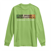 No Irish Need Apply Remember Our Roots Long Sleeve Shirt Celtic Pride History