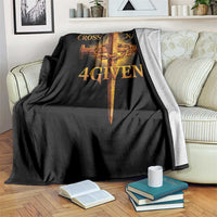 Christian One Cross Three Nails Four Given Throw Blanket Jesus God
