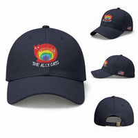 Funny LGBT The Ally Cats Baseball Cap Pride Month Rainbow Cat