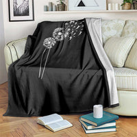 Shark Dandelion Flower for Ocean Wildlife Lover Throw Blanket