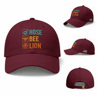Hose Bee Lion Funny Meme Word Pun Retro Baseball Cap